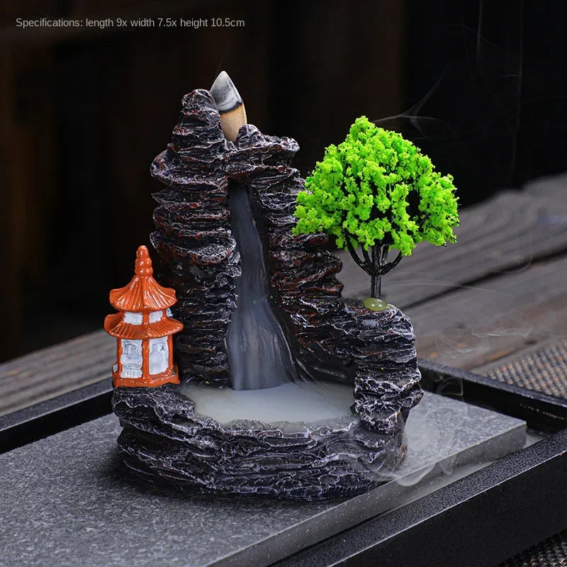 (1) 2024 Resin Reflux Incense Burner Tower Sandalwood Decoration Home Indoor Aromatherapy Mosquito Repellent Incense Burner Ornament (Copy) (Copy) (Copy) (Copy)