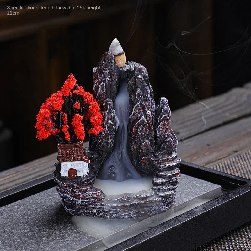 (1) 2024 Resin Reflux Incense Burner Tower Sandalwood Decoration Home Indoor Aromatherapy Mosquito Repellent Incense Burner Ornament (Copy) (Copy) (Copy) (Copy)