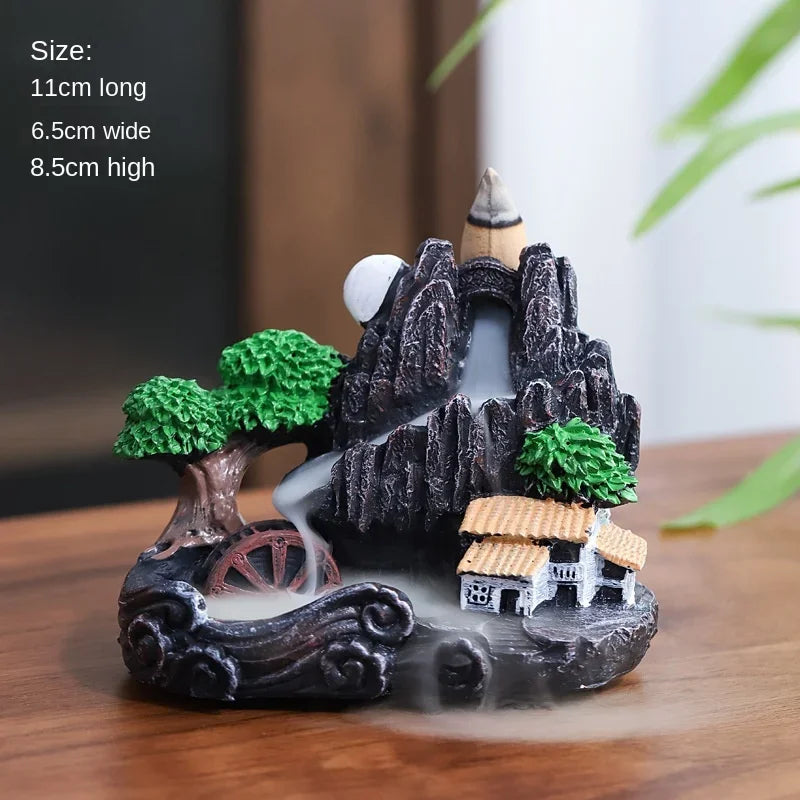 (1) 2024 Resin Reflux Incense Burner Tower Sandalwood Decoration Home Indoor Aromatherapy Mosquito Repellent Incense Burner Ornament (Copy) (Copy) (Copy) (Copy)