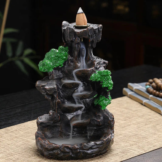 (1) 1pc, mountain design reflux incense stand, waterfall incense burner, spa, yoga, meditation, gift decorations for home decoration (Copy)